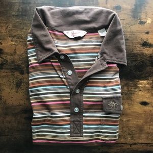 Penguin Men’s Striped Polo